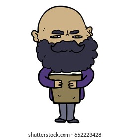 cartoon man with beard frowning