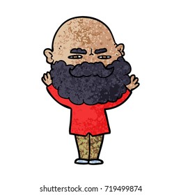 cartoon man with beard frowning