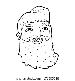 cartoon man with beard laughing