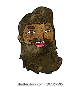 cartoon man with beard laughing