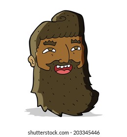 cartoon man with beard laughing