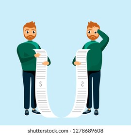 Man Sad With Money Stock Vectors Images Vector Art Shutterstock - cartoon man being unhappy and frustrated with money bill on blue background