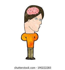 caricaturista con gran cerebro
