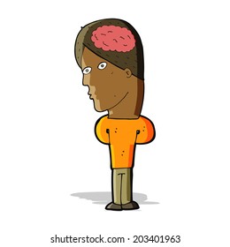 caricaturista con gran cerebro