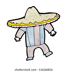 Cartoon Man Big Mexican Hat Stock Vector (Royalty Free) 115979449