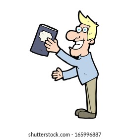caricaturista con libro