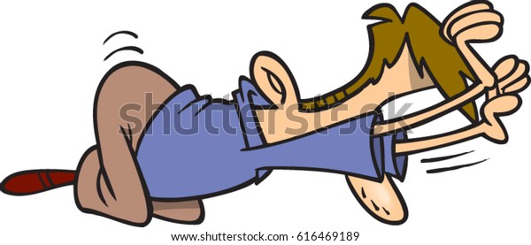 Cartoon Man Bowing Down Stock Vector (Royalty Free) 616469189