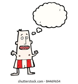 cartoon man in boxer shorts