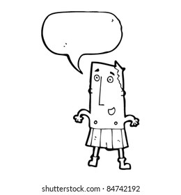 Cartoon-Mann in Boxershorts