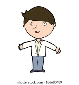 cartoon man in casual jacket