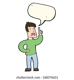 caricaturista con queja con burbuja de habla