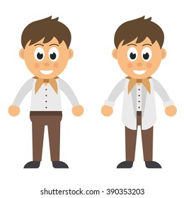 cartoon man in costume set