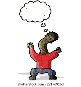 cartoon man with cricked neck