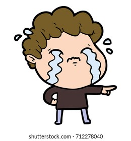 cartoon man crying