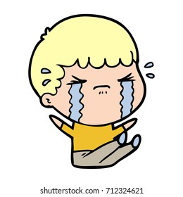 homem de desenho animado chorando