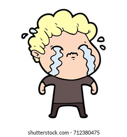 cartoon man crying