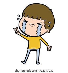 cartoon man crying