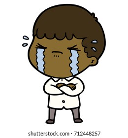 cartoon man crying