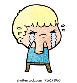 Cartoon-Mann weinen