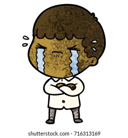 cartoon man crying