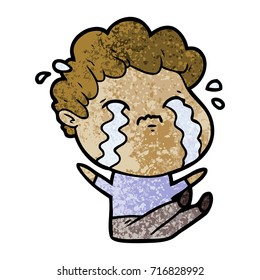 cartoon man crying