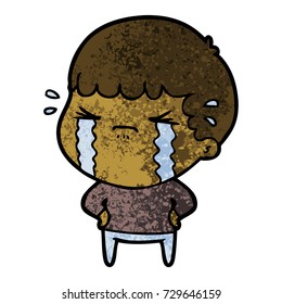 cartoon man crying