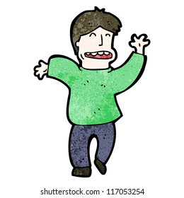 cartoon man dancing crazy