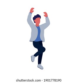 icono del hombre de dibujos animados sobre fondo blanco, diseño colorido, ilustración vectorial