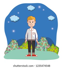 Cartoon man design