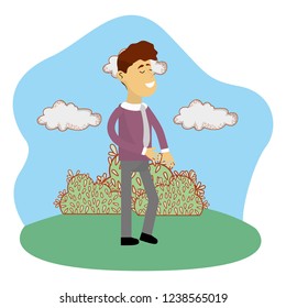 Cartoon man design
