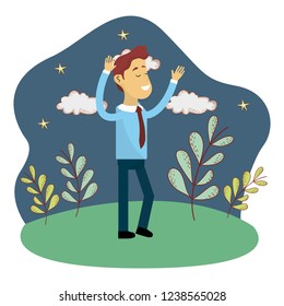 Cartoon man design
