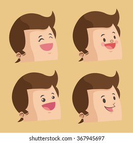 Cartoon man design 