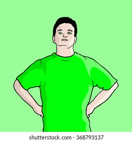 cartoon man draw