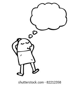 cartoon man dreaming