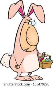 Cartoon Man Dressed Up In A Bunny Suit