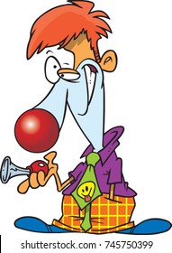 cartoon man dressed as a clown
