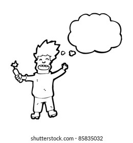 homem de desenho animado com dinamite