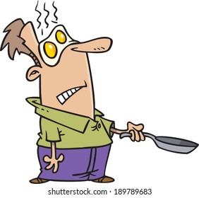 cartoon man with eggs on his face