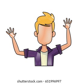 cartoon man enjoying traveler vacation funny
