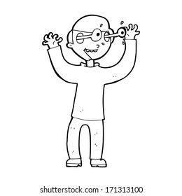cartoon man with eyes popping out of head