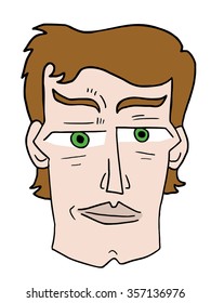 cartoon man face
