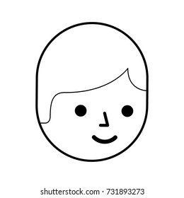 cartoon man face character employee avatar