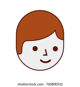 cartoon man face character employee avatar