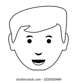 cartoon man face icon