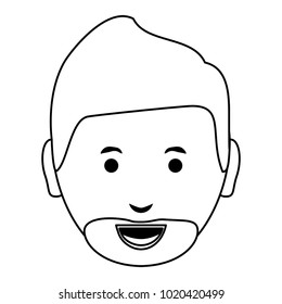 cartoon man face icon