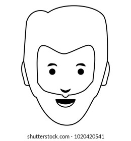 cartoon man face icon