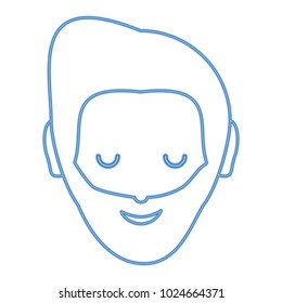 Cartoon man face icon
