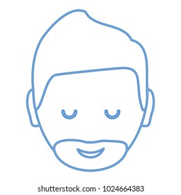 Cartoon man face icon