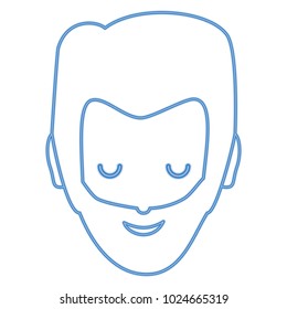 Cartoon man face icon