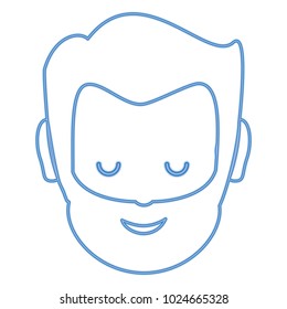 Cartoon man face icon